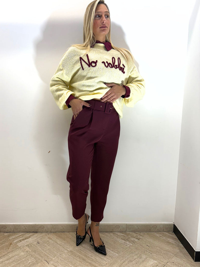 Pantalone SOFIA bordeaux