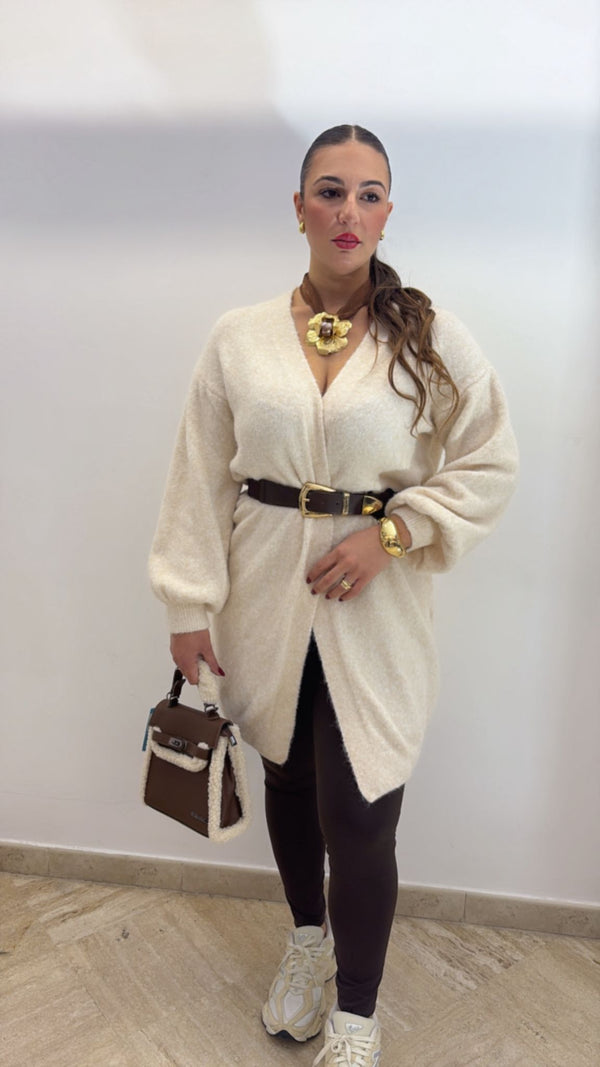 Maxi cardigan SIMONA beige