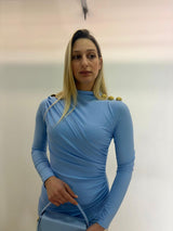 Dress drappeggiato conchiglia