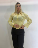 Camicia crop in cotone