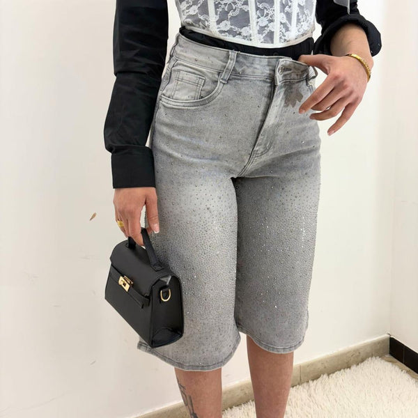 Bermuda STRASS grigio