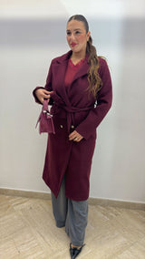 Cappotto doppiopetto bordeaux